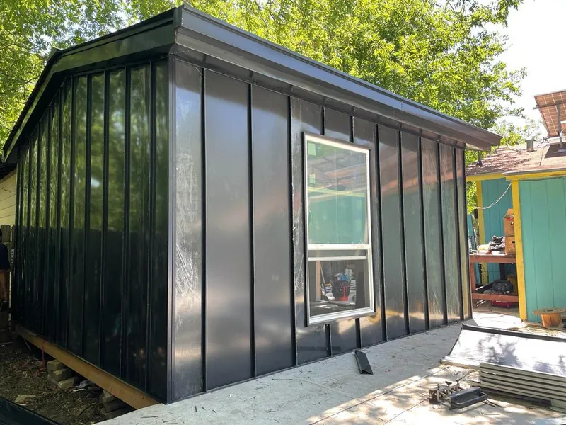 Black standing seam metal wall panels for Metal Roof Installation in Cape St. Claire